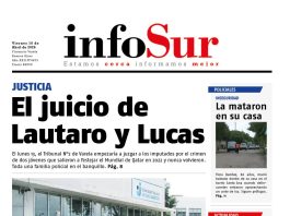 Portada edición impresa diario Infosur del 10 de abril de 2026 con las principales noticias de Florencio Varela y la región
